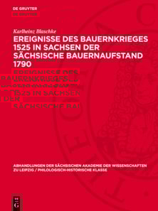 Ereignisse des Bauernkrieges 1525 in Sachsen der sächsische Bauernaufstand 1790