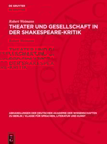 Theater und Gesellschaft in der Shakespeare-Kritik