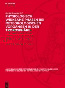 Physiologisch wirksame Phasen bei meteorologischen Vorgängen in der Troposphäre