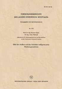 Über den Aufbau und das Verhalten meßgesteuerter Werkzeugmaschinen