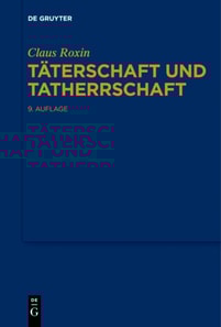 Täterschaft und Tatherrschaft
