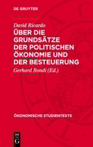 Über die Grundsätze der politischen Ökonomie und der Besteuerung