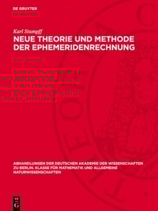 Neue Theorie und Methode der Ephemeridenrechnung