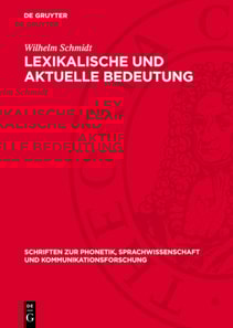 Lexikalische und aktuelle Bedeutung
