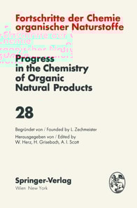 Fortschritte der Chemie Organischer Naturstoffe / Progress in the Chemistry of Organic Natural Products