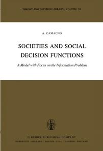 Societies and Social Decision Functions