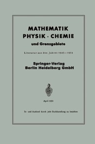 Mathematik, Physik · Chemie und Grenzgebiete
