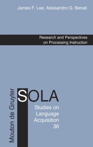 Research and Perspectives on Processing Instruction