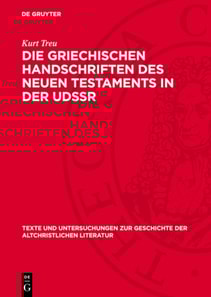 Die Griechischen Handschriften des Neuen Testaments in der UdSSR