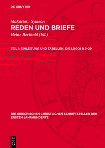 Einleitung und Tabellen. Die Logoi B 2–29