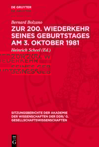 Zur 200. Wiederkehr seines Geburtstages am 3. Oktober 1981