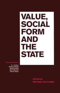 Value Social Form And The State