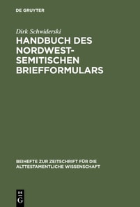 Handbuch des nordwestsemitischen Briefformulars