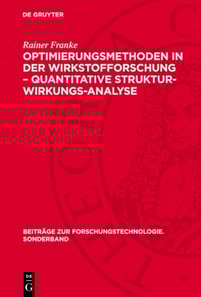Optimierungsmethoden in der Wirkstofforschung – Quantitative Struktur-Wirkungs-Analyse