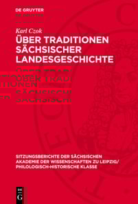 Über Traditionen sächsischer Landesgeschichte