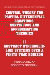 Control Theory for Partial Differential Equations: Volume 2, Abstract Hyperbolic-like Systems over a Finite Time Horizon