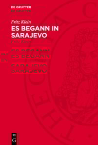Es begann in Sarajevo