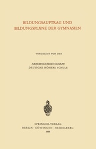 Bildungsauftrag und Bildungspläne der Gymnasien