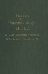 Handbuch der Experimentellen Pharmakologie