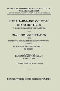 Zur Pharmakologie des Brommethyls und Einiger Seiner Verwandten