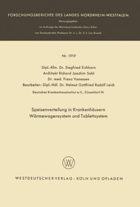 Speisenverteilung in Krankenhäusern Wärmewagensystem und Tablettsystem
