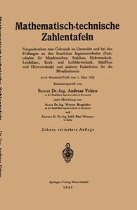 Mathematisch-technische Zahlentafeln