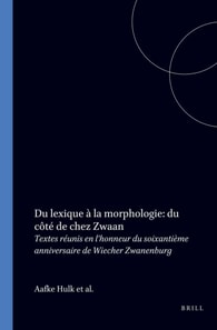 Du lexique a la morphologie: du cote de chez Zwaan