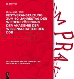Festveranstaltung zum 40. Jahrestag der Wiedereröffnung der Akademie der Wissenschaften der DDR