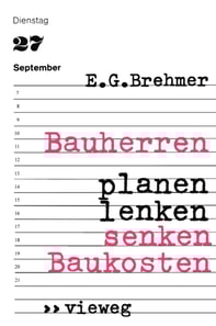 Bauherren planen, lenken, senken Baukosten