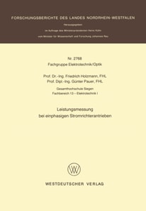 Leistungsmessung bei einphasigen Stromrichterantrieben