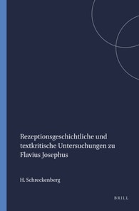 Rezeptionsgeschichtliche und textkritische Untersuchungen zu Flavius Josephus