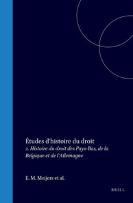 Etudes d'histoire du droit