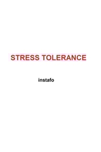 Stress Tolerance