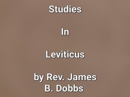 Studies In Leviticus