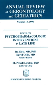 Annual Review of Gerontology and Geriatrics, Volume 19, 1999