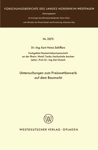 Untersuchungen zum Preiswettbewerb auf dem Baumarkt
