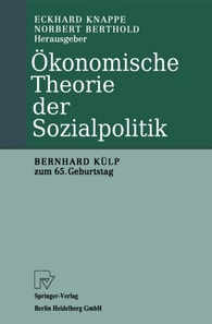 Ökonomische Theorie der Sozialpolitik