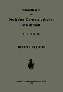 Verhandlungen der Deutschen Dermatologischen Gesellschaft