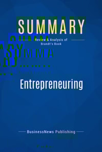 Summary: Entrepreneuring