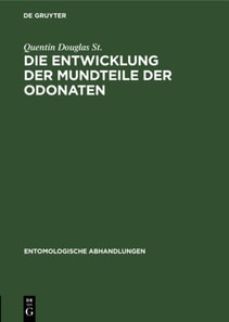 Die Entwicklung der Mundteile der Odonaten