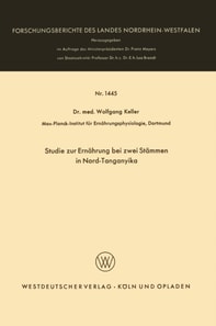 Studie zur Ernährung bei zwei Stämmen in Nord-Tanganyika