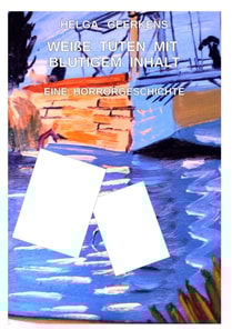 Weiße Tüten mit blutigem Inhalt