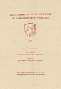 Aufgaben der Eisenforschung. Entwicklungslinien des deutschen Eisenhüttenwesens. Die wirtschaftliche und technische Bedeutung der Leichtmetalle und ihre Entwicklungsmöglichkeiten