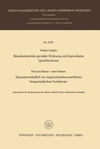 Besselpotentiale gerader Ordnung und äquivalente Lipschitzräume. Operatorenkalkül von Approximationsverfahren fastperiodischer Funktionen