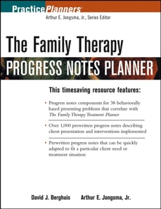 Family Therapy Progress Notes Planner