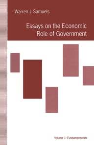 Essays on the Economic Role of Government