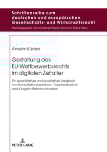 Gestaltung des EU-Wettbewerbsrechts im digitalen Zeitalter