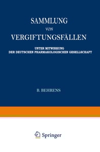 Sammlung von vergiftungsfällen