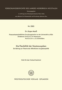 Die Flexibilität der Staatsausgaben