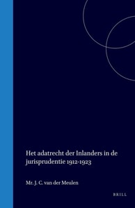 Het adatrecht der inlanders in de jurisprudentie 1912-1923